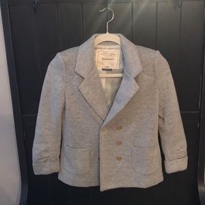 Anthropologie double breasted gray blazer